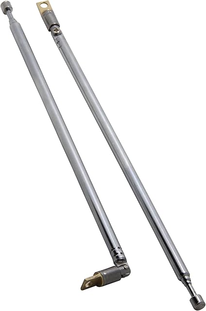 Ancable 2-Pack Replacement 62cm 24.4" Long 4 Sections Telescopic Antenna for Radio AM FM TV