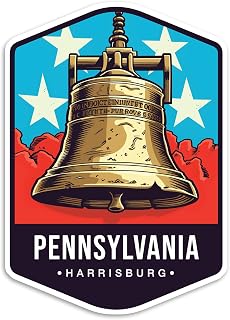 Harrisburg, Pennsylvania State Travel Sticker Sticker Decal Notebook Car Laptop 4"x5.5" (Color)
