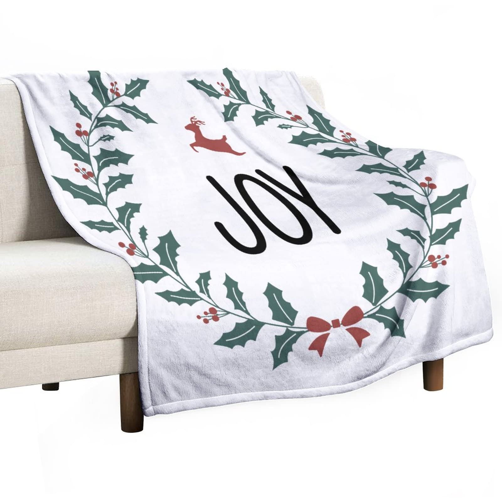 Couverture de Noël plaid duveteux double face, le cadeau personnalisé idéal