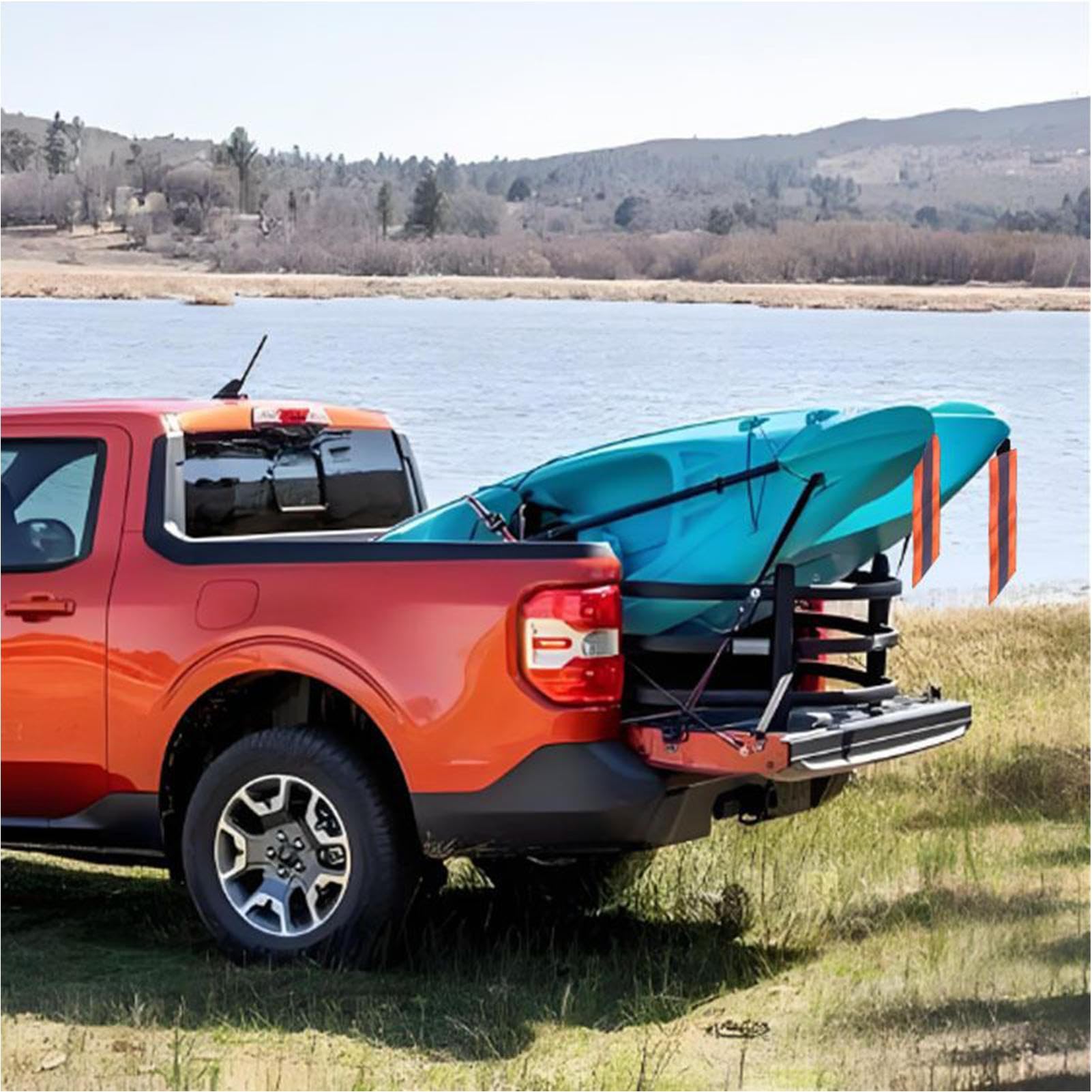 Safety Flag, Reflective Travel Flags, for Canoe Kayak, 6 Pack Visibility Webbing Kit Accessories for ATV, Motorcycle, Trailer, Truck, Bike, Recumbent, Boating, 20.87x1.97x0.2 inches