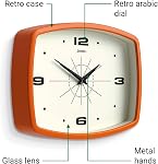 VERSAINSECT ® Movie Retro Wall Clock - Square Clock - Rectangular Clock - Kitchen Clock - Office Clock - Retro Clock - Designer Clock - Colourful Case - Arabic Numerals (Black)