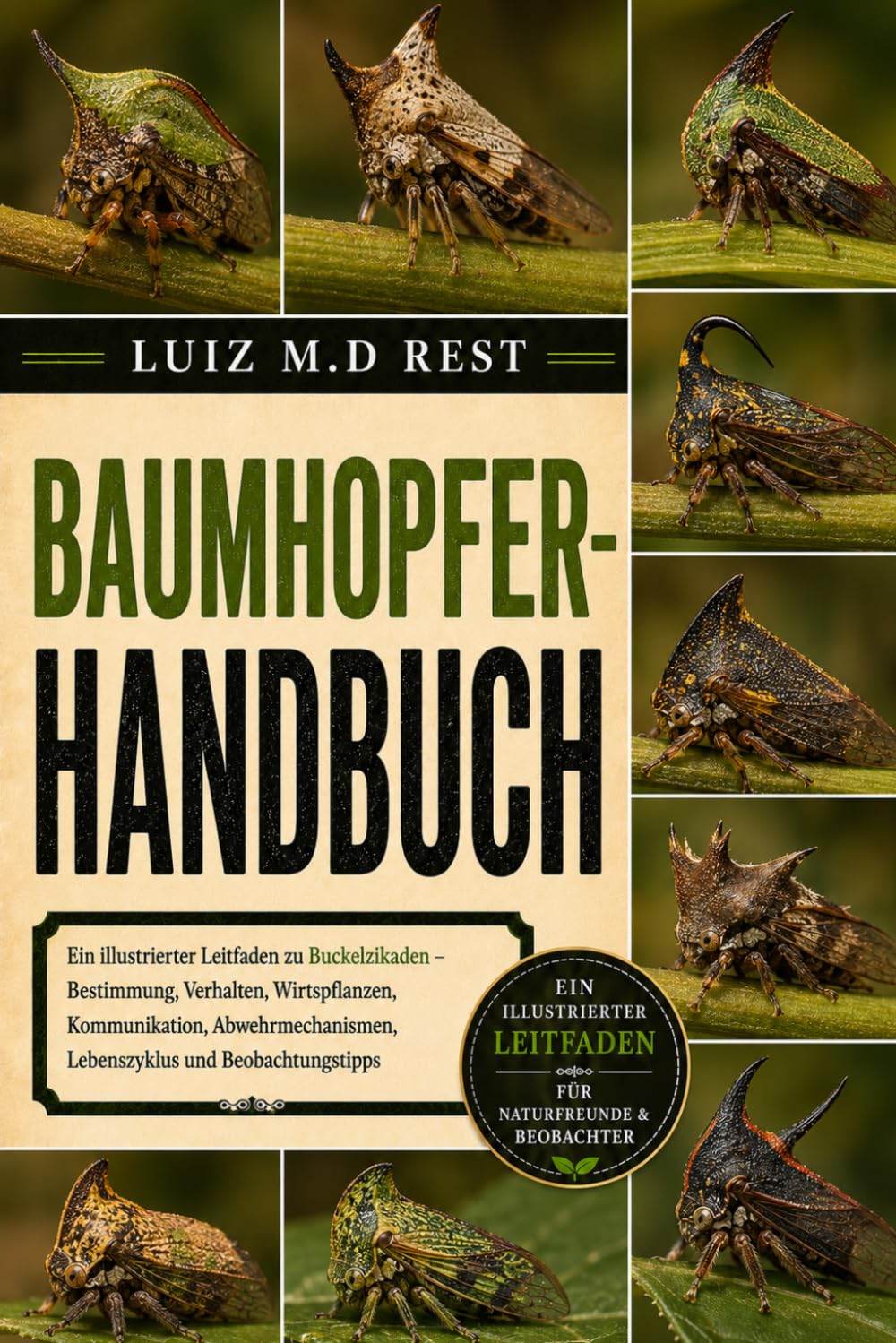 BAUMHOPFER-HANDBUCH: Ein illustrierter Leitfaden zu Buckelzikaden – Bestimmung, Verhalten, Wirtspflanzen, Kommunikation, Abwehrmechanismen, Lebenszyklus und Beobachtungstipps