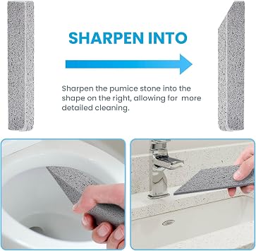 14 Pack Pumice Stone for Toilet Bowl Cleaning, Powerfully Cleans Hard Water Rings, for Cleaning Toilets, Bathtubs, Grills, Swimming Pools, Sinks