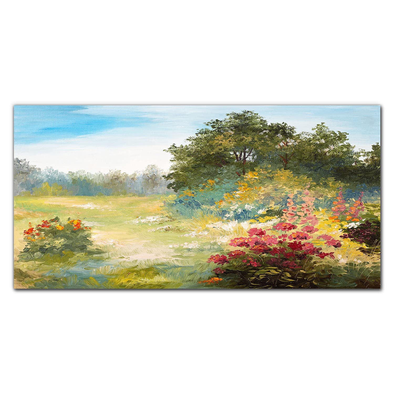 Dosseret en verre trempé paysage de forêt pour décoration de cuisine