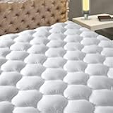 MATBEBY Queen Size Mattress Pad - Cooling Breathable Mattress Topper, Quilted Fitted Mattress Protector, Pillow Top Mattress Cover with 8-21
