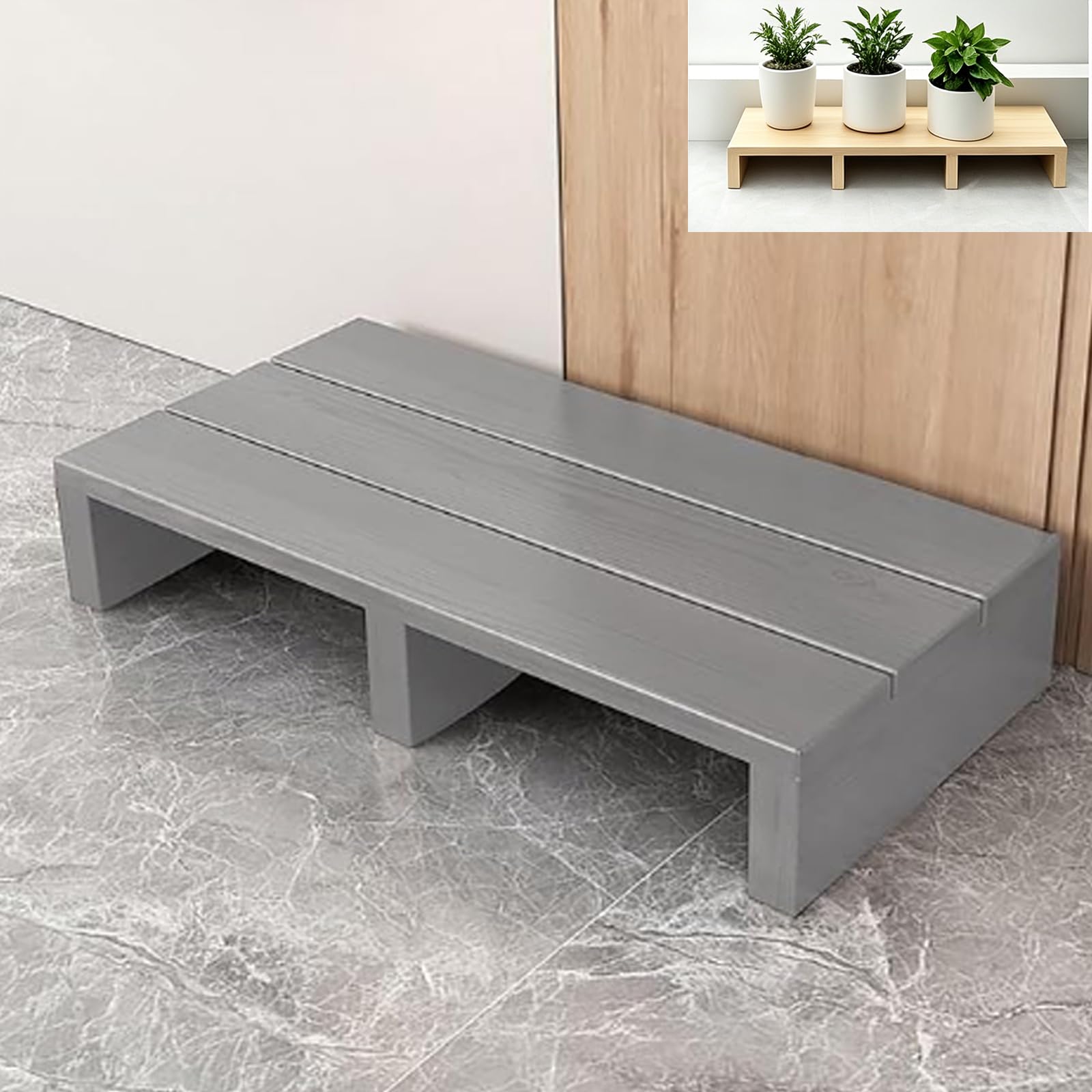 Bath Steps For Elderly，Kitchen Stools Steps，Non-Slip Footstool，Dog Place Board，Duck Board，Toilet Stool，Door Walking Mobility Aid，Space Saving ，Steady And Stable， For Indoor Or Outdoor