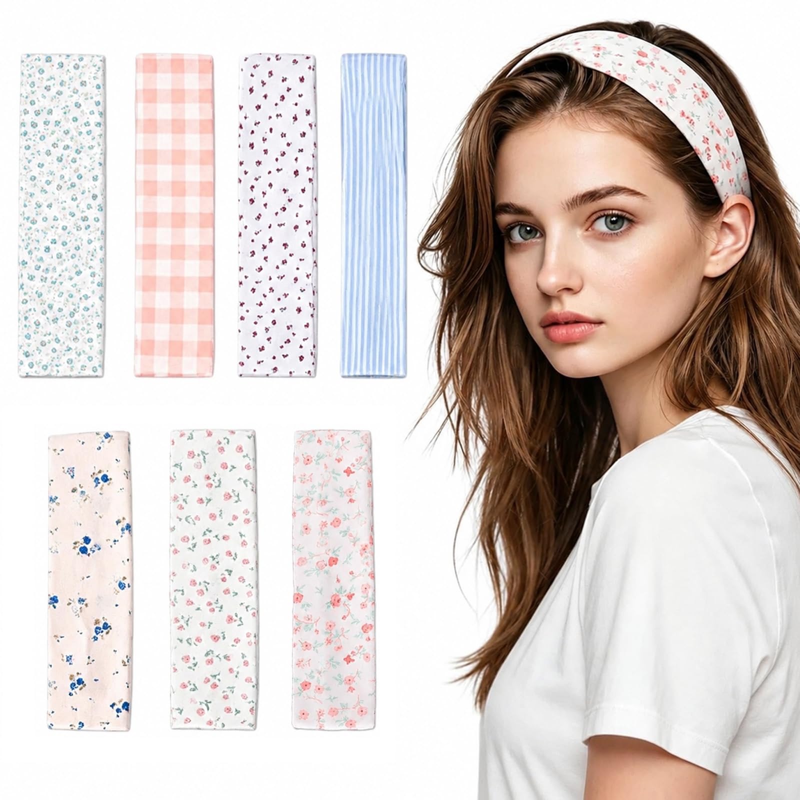 7 Hair Bands for Women, Stretchy Headband for Yoga and Fitness, Soft Elastic Hair Band for Daily Wear and Skincare, Non-Slip Sport Headband for Women and Teen Girls-image-35