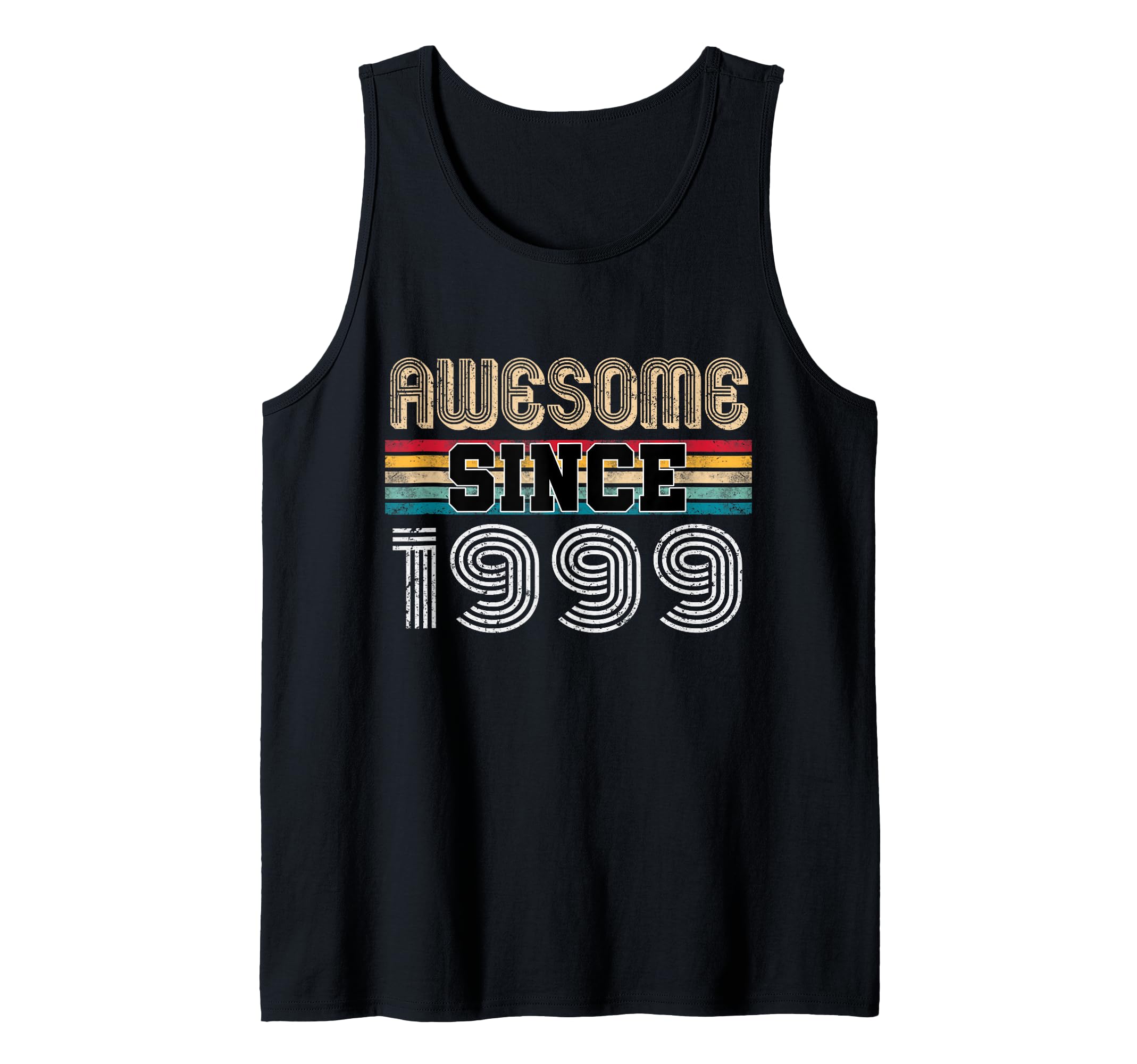 25 Years Old Awesome Since 1999 Vintage Retro 25th Birthday Tank Top