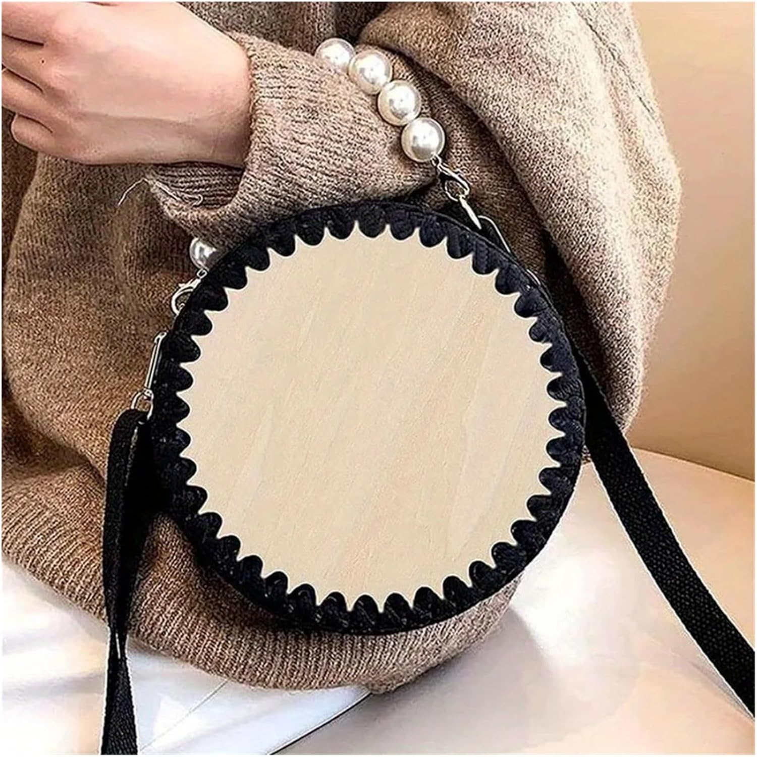 Wooden Basket Bottom 10pcs Wooden Bottom Circular Woven Basket Base for DIY Handmade Crafts and Storage Baskets for Knitters