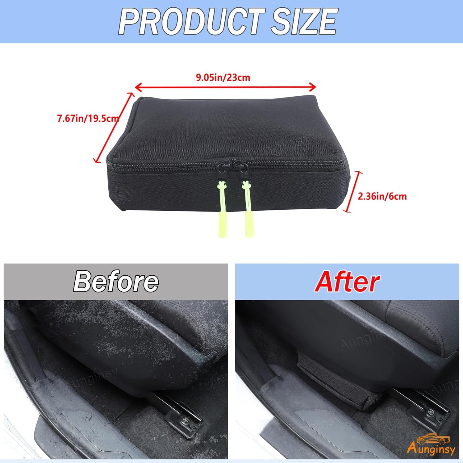 Aunginsy Front Row Under Seat Storage Bag Compatible with Toyota Tundra 2022-2026, Pickup Driver or Passenger Underseat Hidden Organizer Tray Multi-Functional Storage Bag Tool Box Handbag Accessories