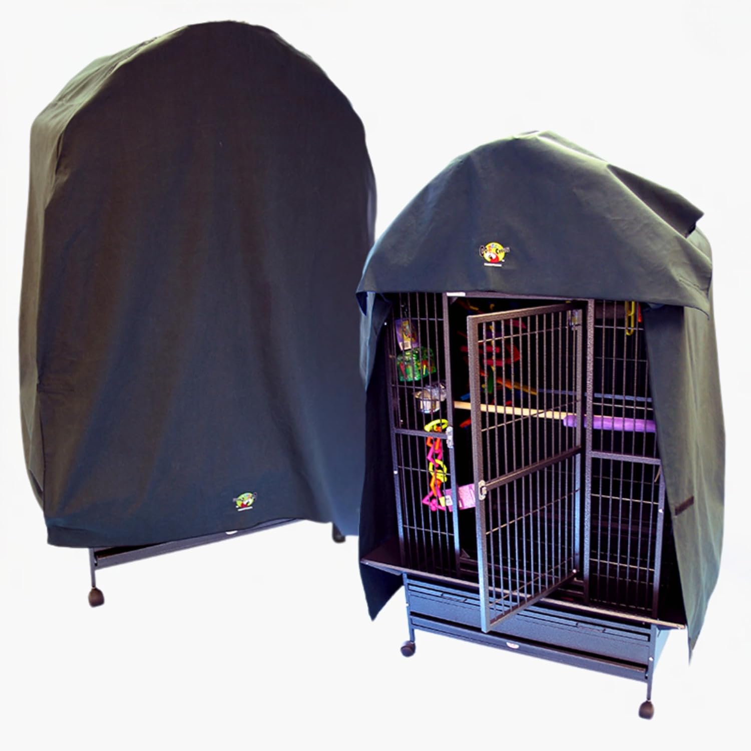 Cozzzy Bird Model 4032 DT Cage Cover 64" H Poly-Cotton Black for Dome Top Bird Cages 38"–40" W x 30"–32" D for Extra Large Parrots Sleep and Light Reduction