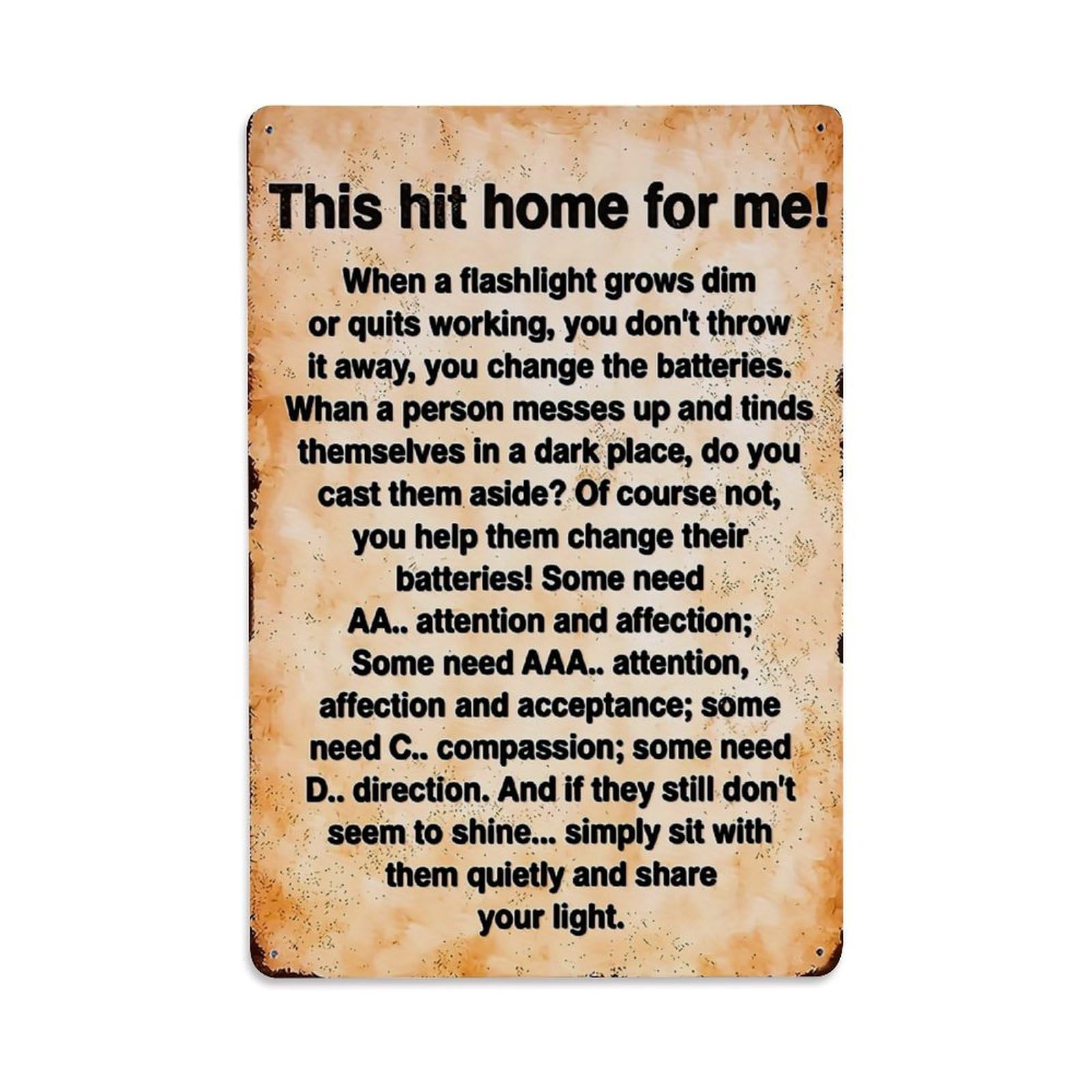 Jdfenggu Vintage Inspirational Quote Text On Parchment Retro Metal Tin Sign, Metal Poster For Bar, Home, Man Cave, Kitchen, Laundry Room Art Decor 8X12 Inch