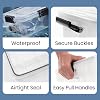 Iris Ohyama, set of 2 airtight storage box – All-Weather AT-LD – plastic, transparent, 2 x 70 l, U 59 x G 39 x Y 38 cm