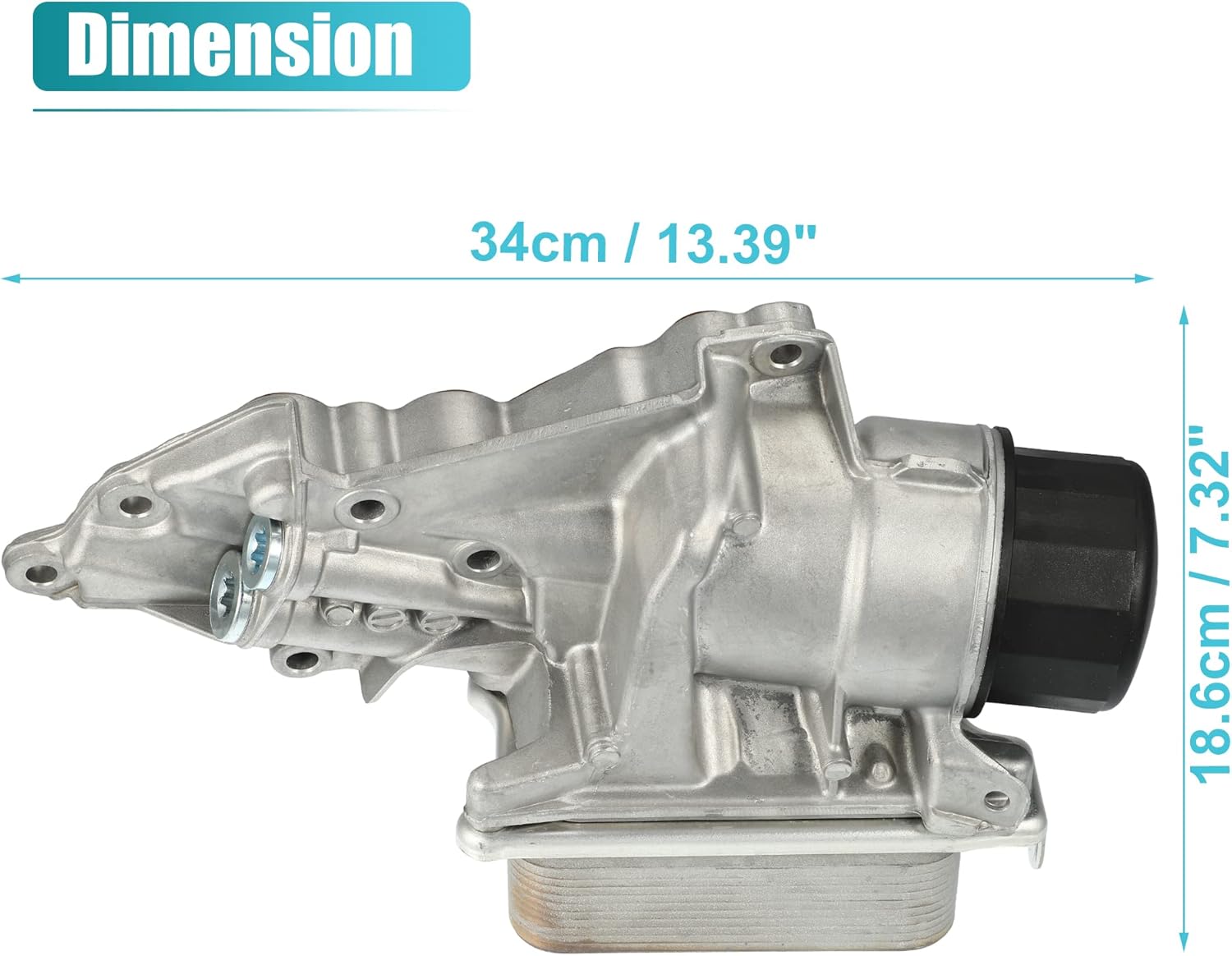 X AUTOHAUX Car Engine Oil Cooler Housing Assembly for Mercedes-Benz C230 C280 C350 CL550 CLK350 E550 G550 GL450 ML350 S550 SL550 SLK280 SLK300 SLK350 2721800510