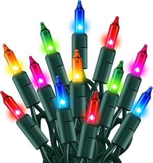 Dazzle Bright 30FT Multi-Colored Incandescent Christmas String Lights, 150 Bulbs UL Certified Waterproof Fairy Lights for Indoor Outdoor Xmas Tree Yard Party Decor