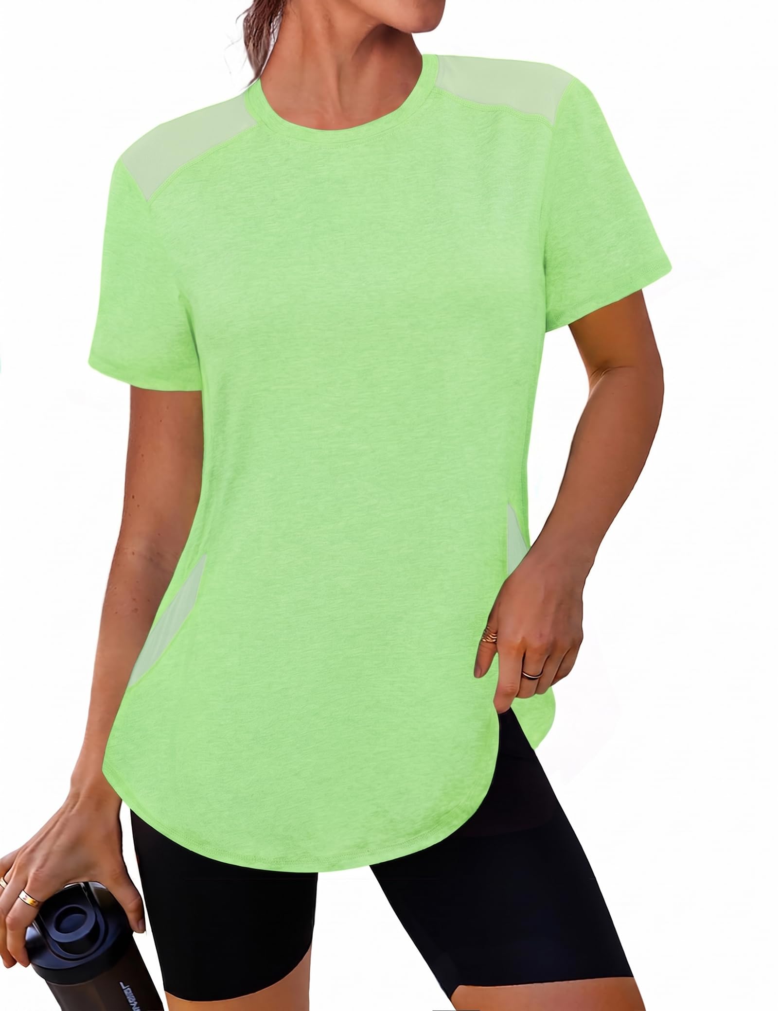 Gyabnw UV Sport Tshirt Damen Sportshirt Funktionsshirt Kurzarm Laufshirt Fitness Top Yoga Schutzkleidung