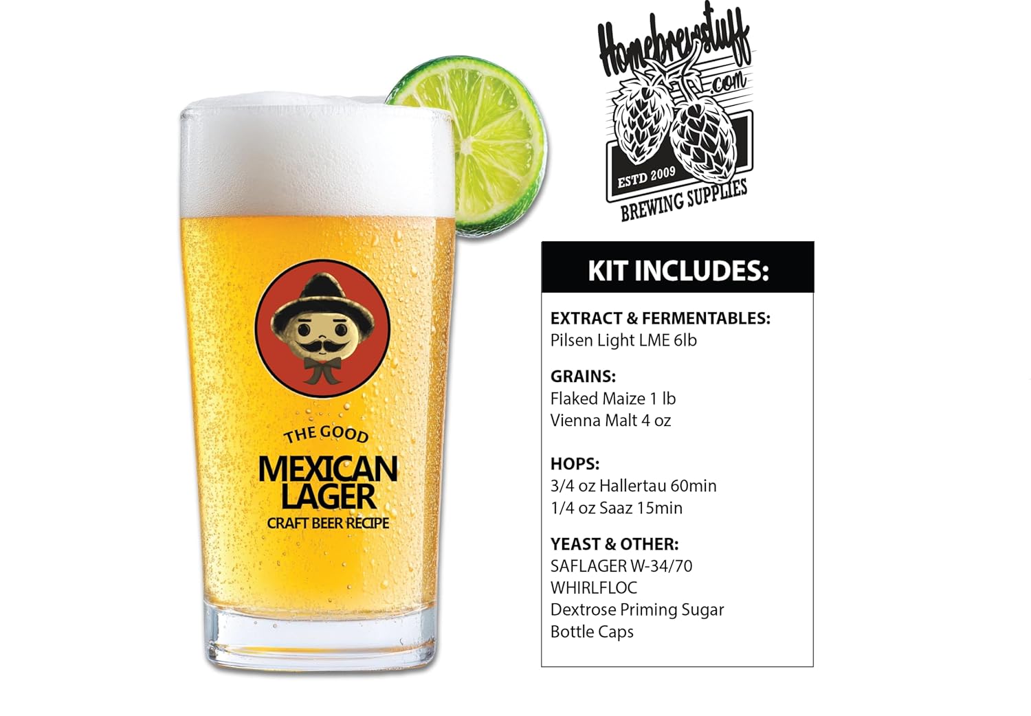 Mexican Lager Home Brew Beer Recipe Ingredient Kit - Make Your own Beer at Home