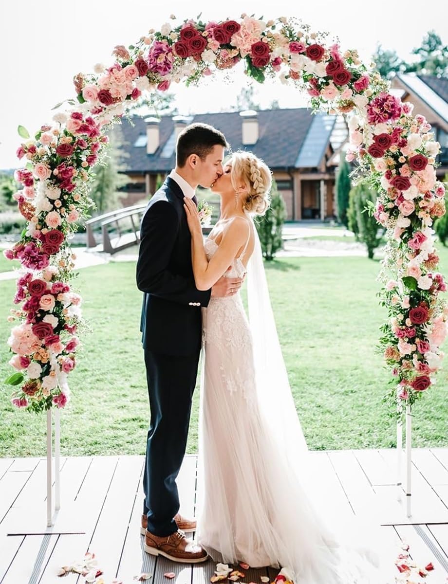 N&T NIETING Artificial Flowers, 25Pcs Fake Flowers Foam Roses with Stems Perfect DIY Wedding Bouquets Centerpieces Bridal Shower Party Valentine's Day Home Flower Arrangement Decorations, Dark Red - Image 8