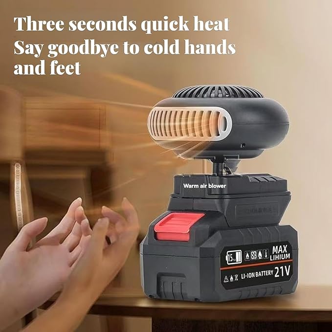 Calefactor Eléctrico Portátil a Batería con Calefacción Silenciosa miniatura 4