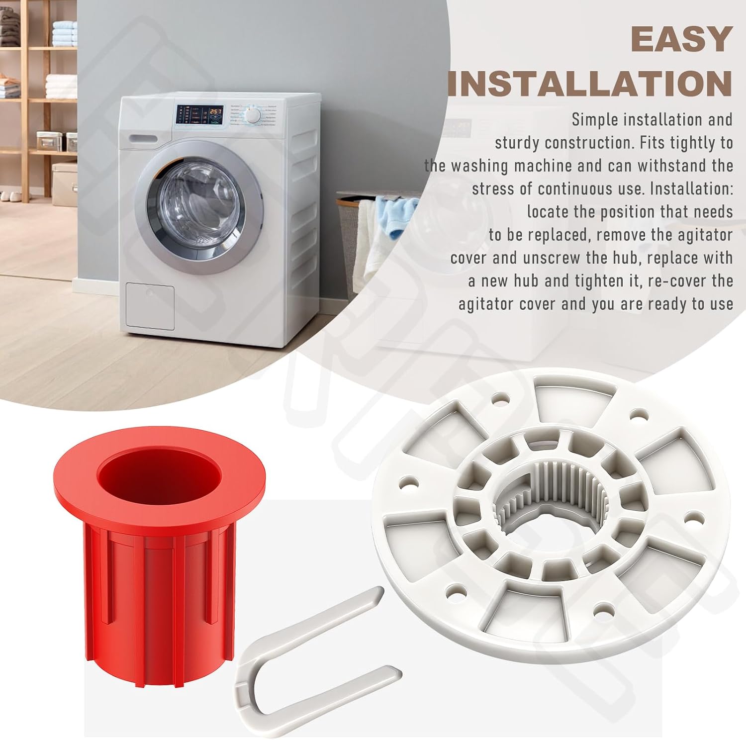 W10396887 W10528947 Washer Basket Driven Hub Kit & 52719 Washing Machine Basket Bushing for Whirl-pool, May-tag, Ken-more, VMW Washing Machines - Replaces AP5665171 PS6012095 W10528947VP