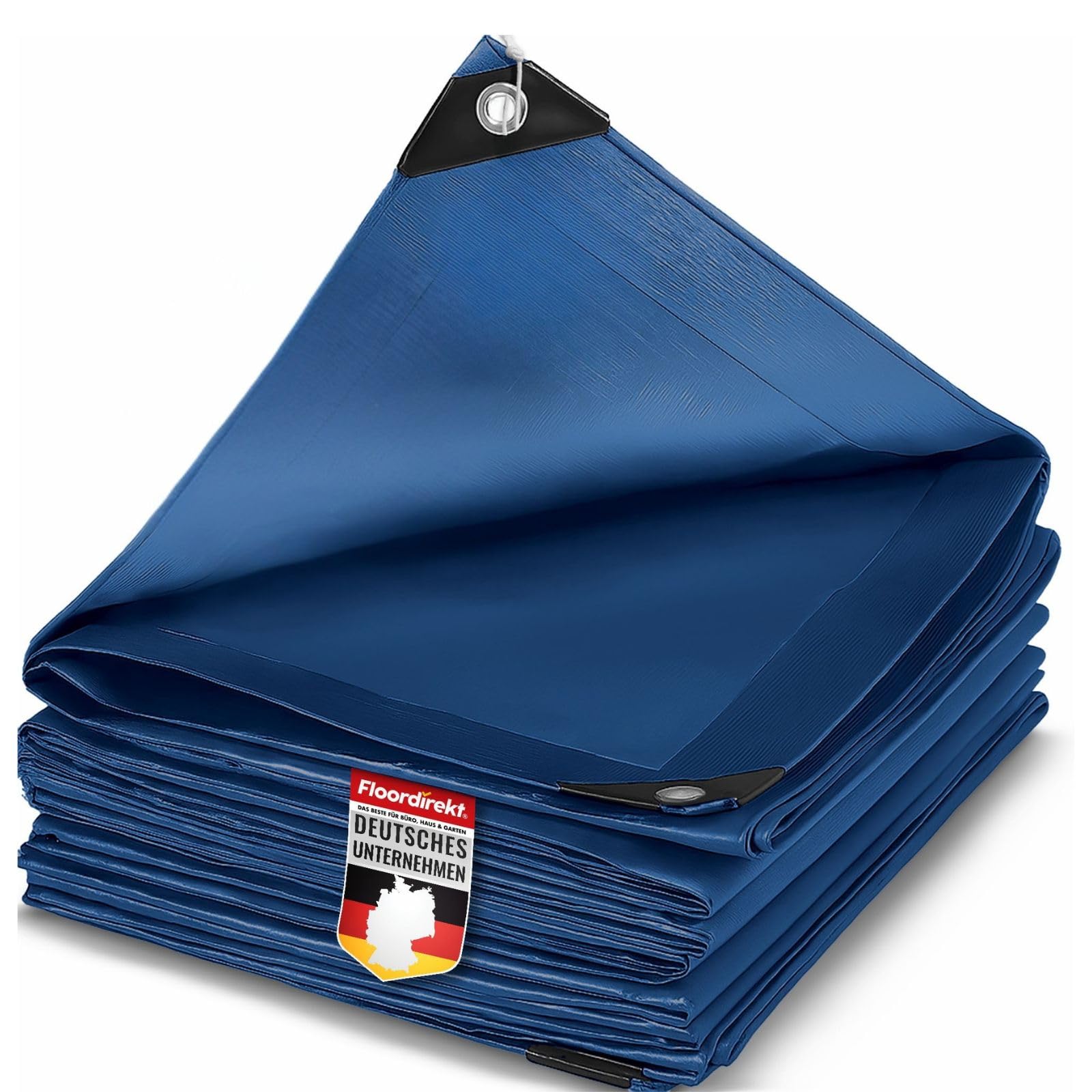etm Abdeckplane 140g/m² wasserdicht 8x10m Blau Allzweckplane für Schutz vor Witterung - Top geeignet für Gartenbereich - UV-stabil beidseitig beschichtet, wasserfest und abwaschbar
