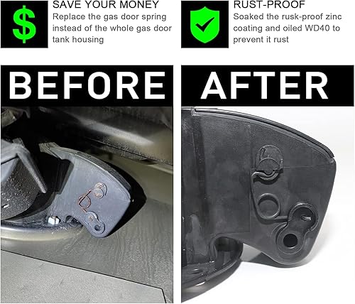 Miniatura 6 de Muelle de puerta de combustible para Toyota Tundra 2007-2020 para puerta de gas, resorte de puerta de tanque de gas, reparación de cubierta de acero