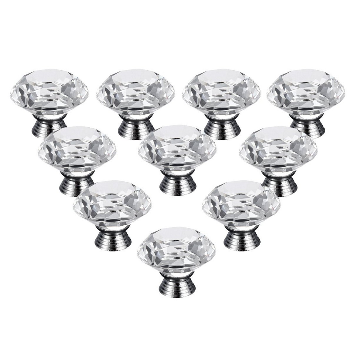 Boutons de porte de placard en cristal transparent poignées haut de gamme pour meubles VOSAREA