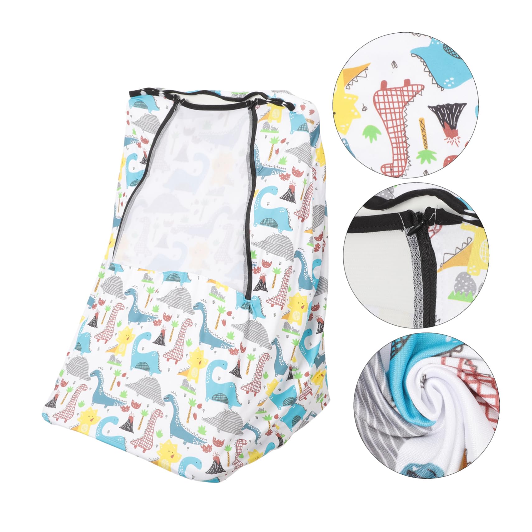 TOYANDONA 3pièces Housse De Siège Auto pour avec Motif Dinosaure Couverture Complète pour Poussette Et Siège Auto Confortable Et Respirante Idéale pour Extérieur Et