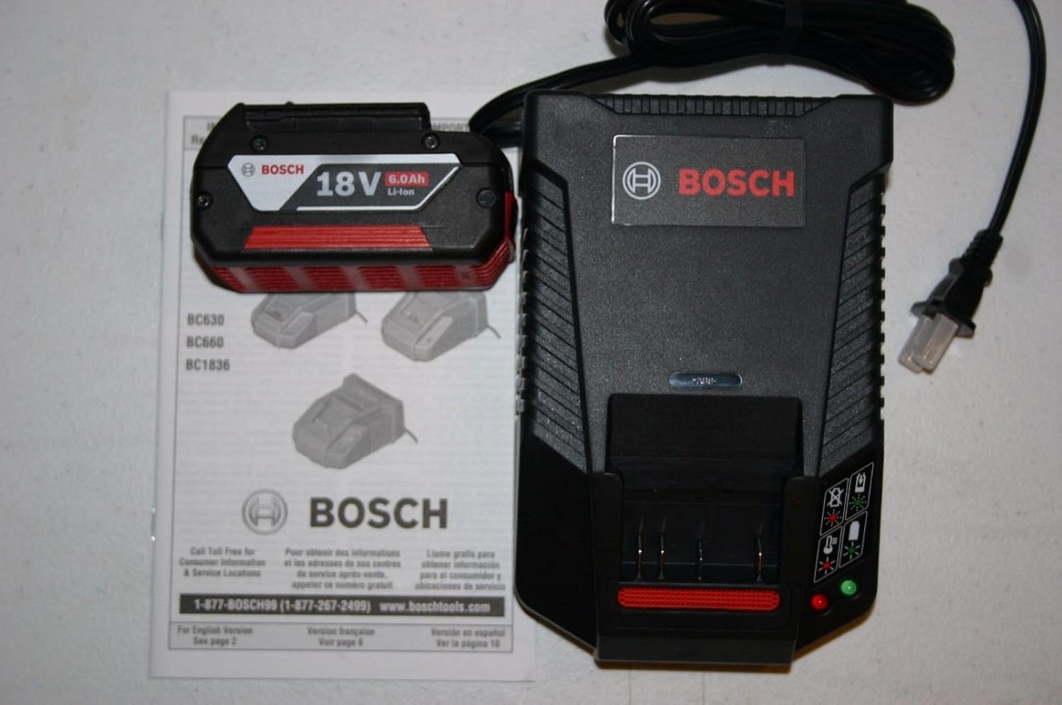 New Bosch BAT622 18V 6.0Ah LithiumIon Fat Pack Battery