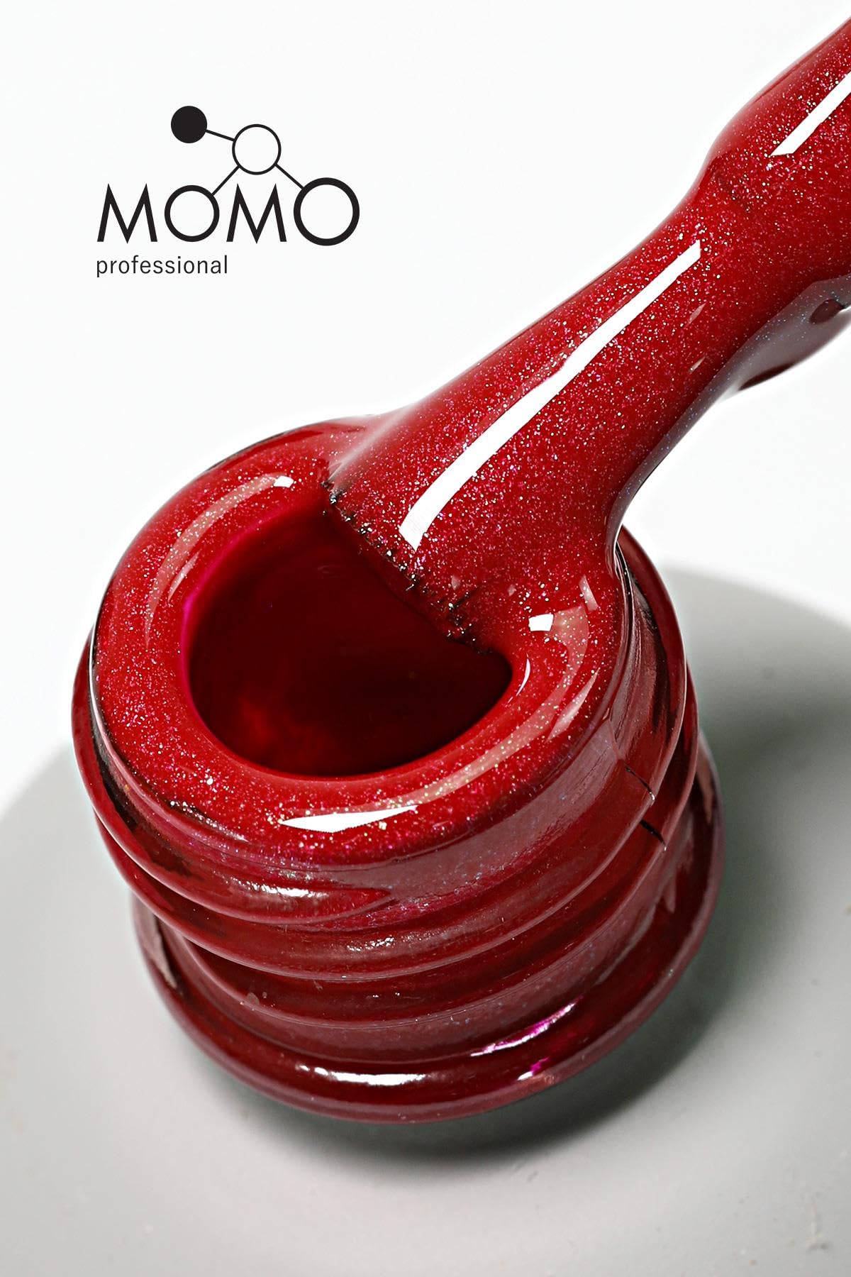 MOMO professional Kalıcı Oje S026 Işıltılı Bordo Kırmızı 14 ml