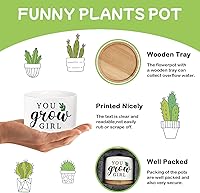 Vista 3 de Macetas Divertidas para Cultivo de Plantas de Interior, Lindas Macetas para Plantas que Cultivan Niñas, Planta Suculenta, Planta de Cactus, Maceta