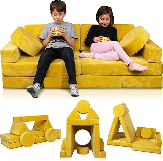 Lunix LX15 14pcs Modular Kids Play Couch, Child Sectional