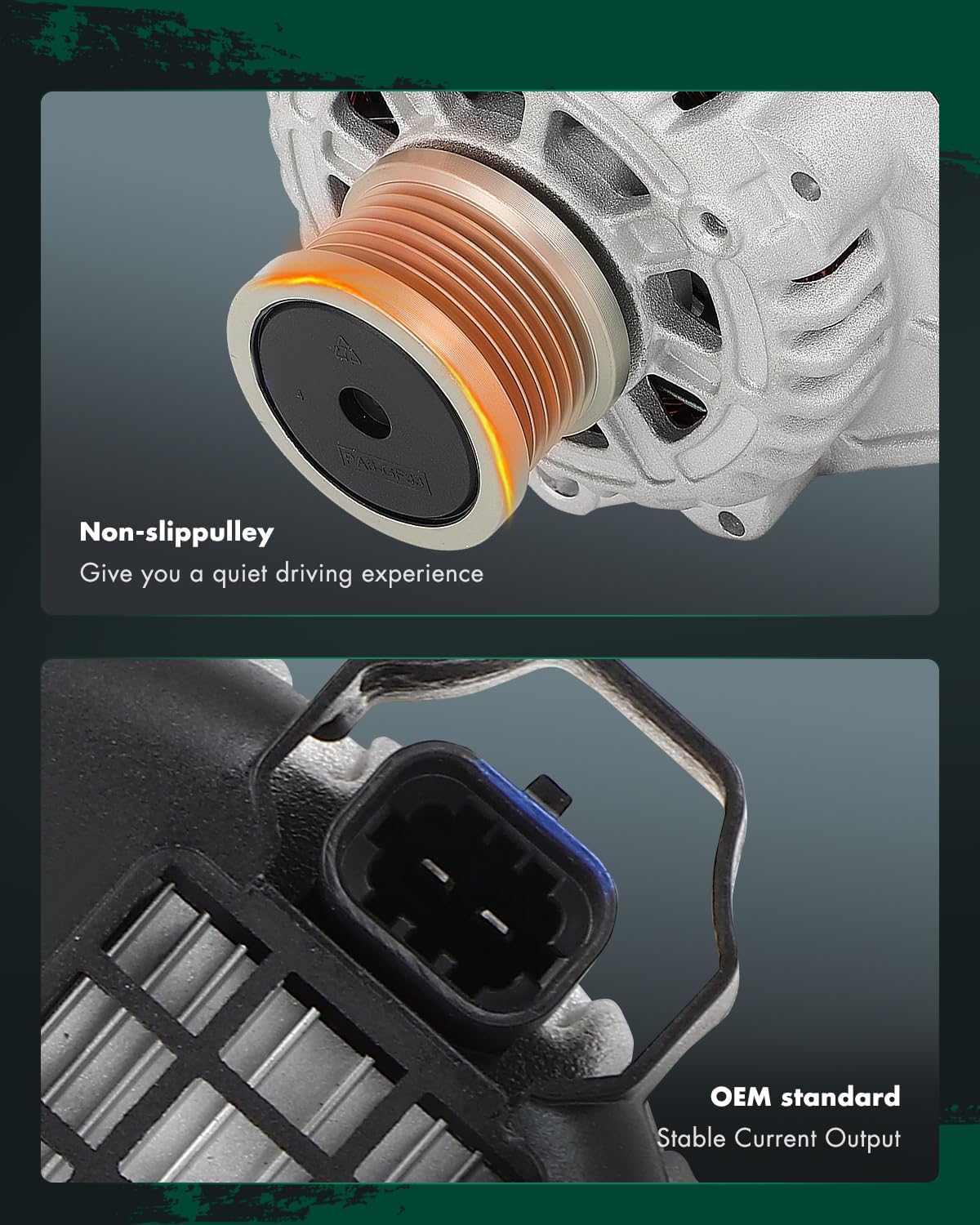 SCITOO Alternator Fit for Chevrolet for Sonic 1.8L 2012-2018- 12V 100Amp CW 6-Groove Clutch Pulley, Replace OE# 21514