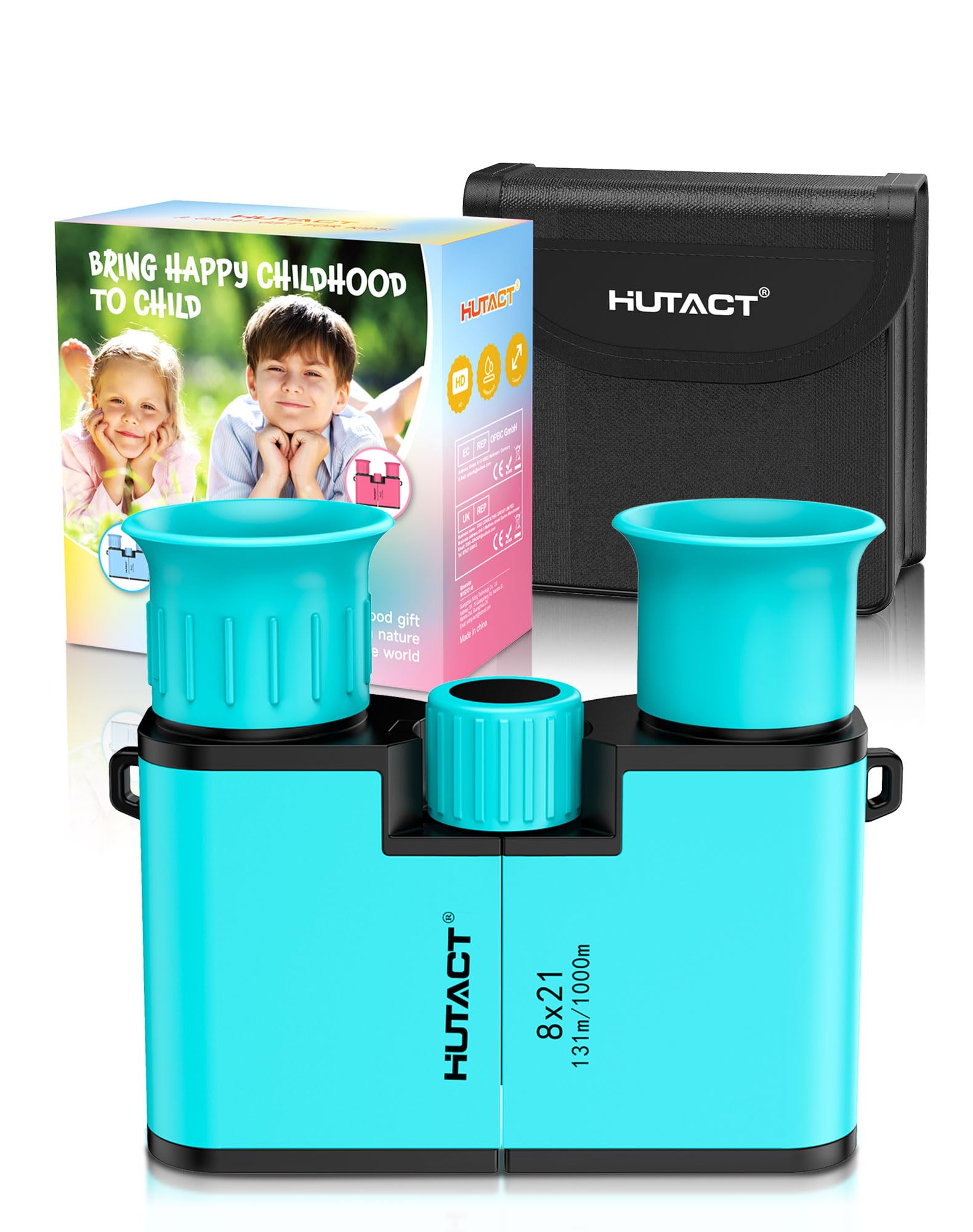 Fernglas für Kinder und Erwachsene, 8x21 wasserdichte Kinderferngläser für Outdoor-Abenteuer, Vogelbeobachtung, Reisen und Camping (Grün)