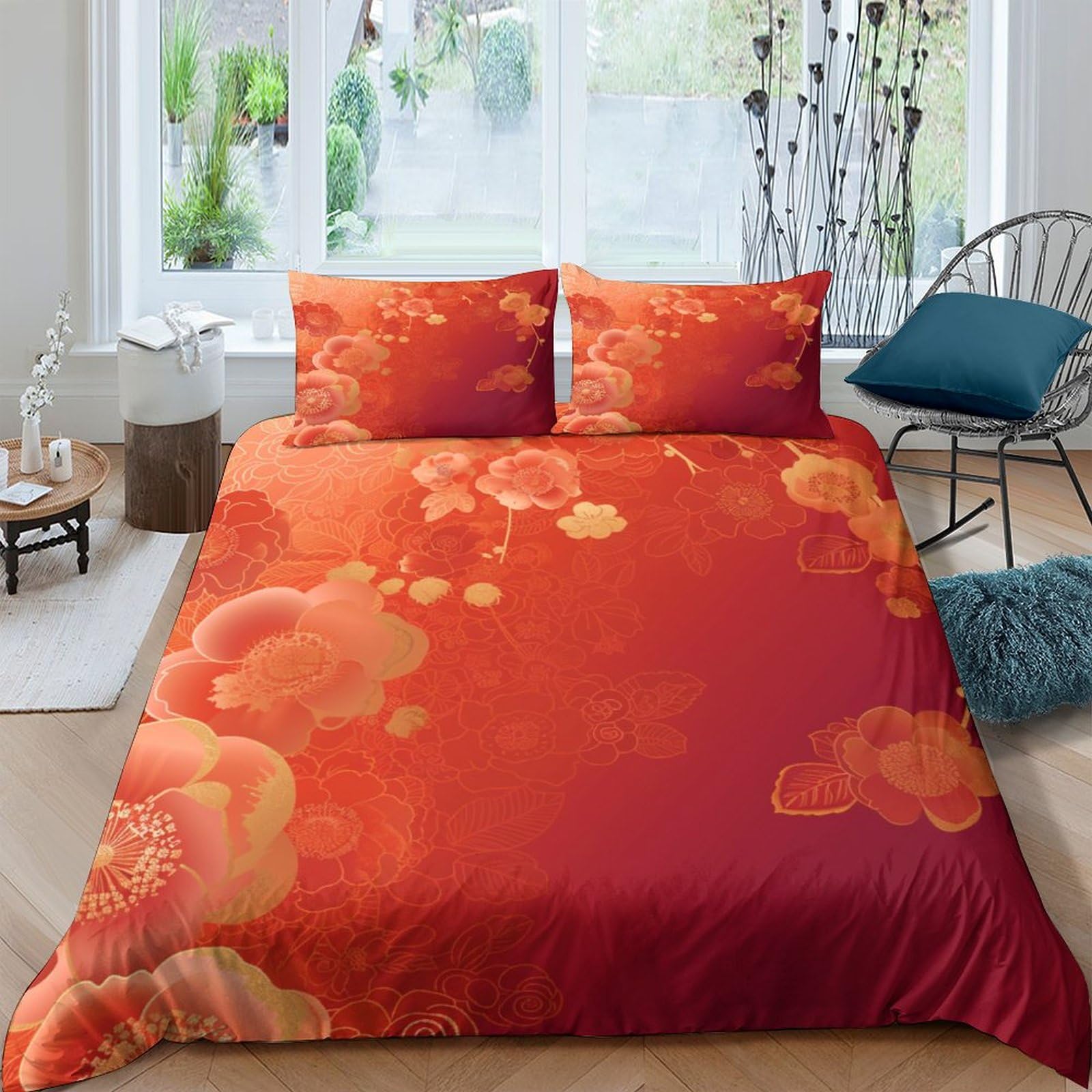 Parure de lit 220x240 haut de gamme au tissage élégant et respirant