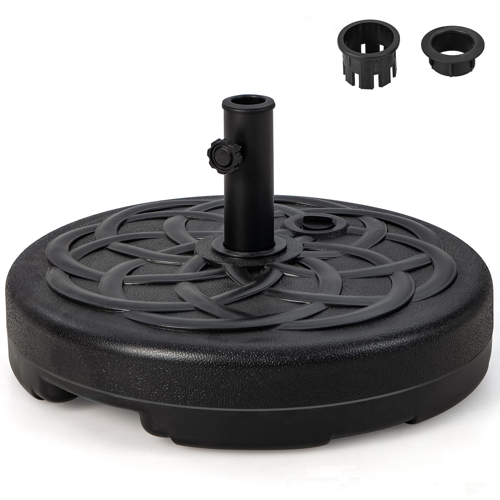 Giantex Fillable Umbrella Base, 22 inch Umbrella Stand Water and Sand Filled, Up to 102lbs, Fit 1.5