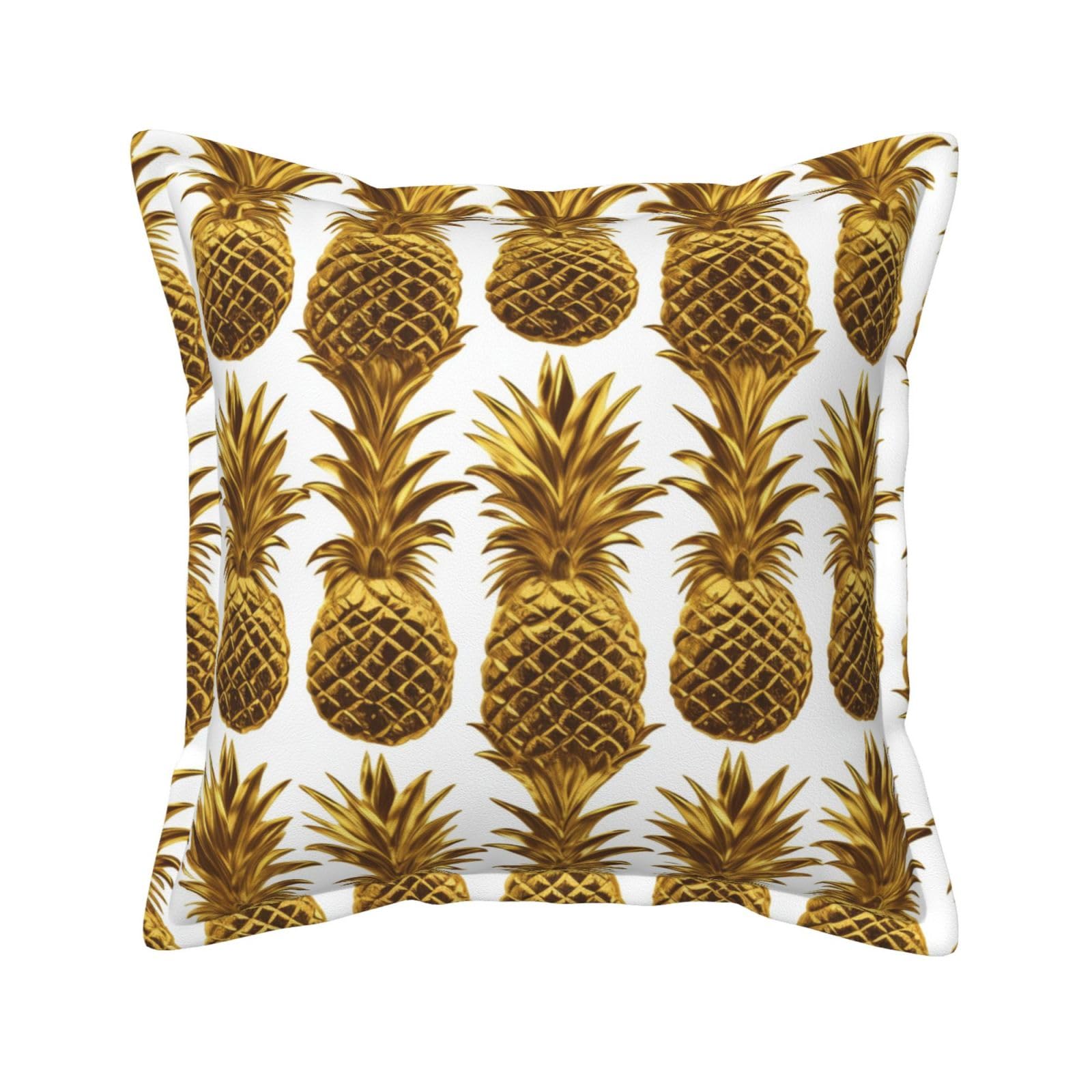 Housses de coussin extérieur ananas doré pour canapé et terrasse de style champêtre