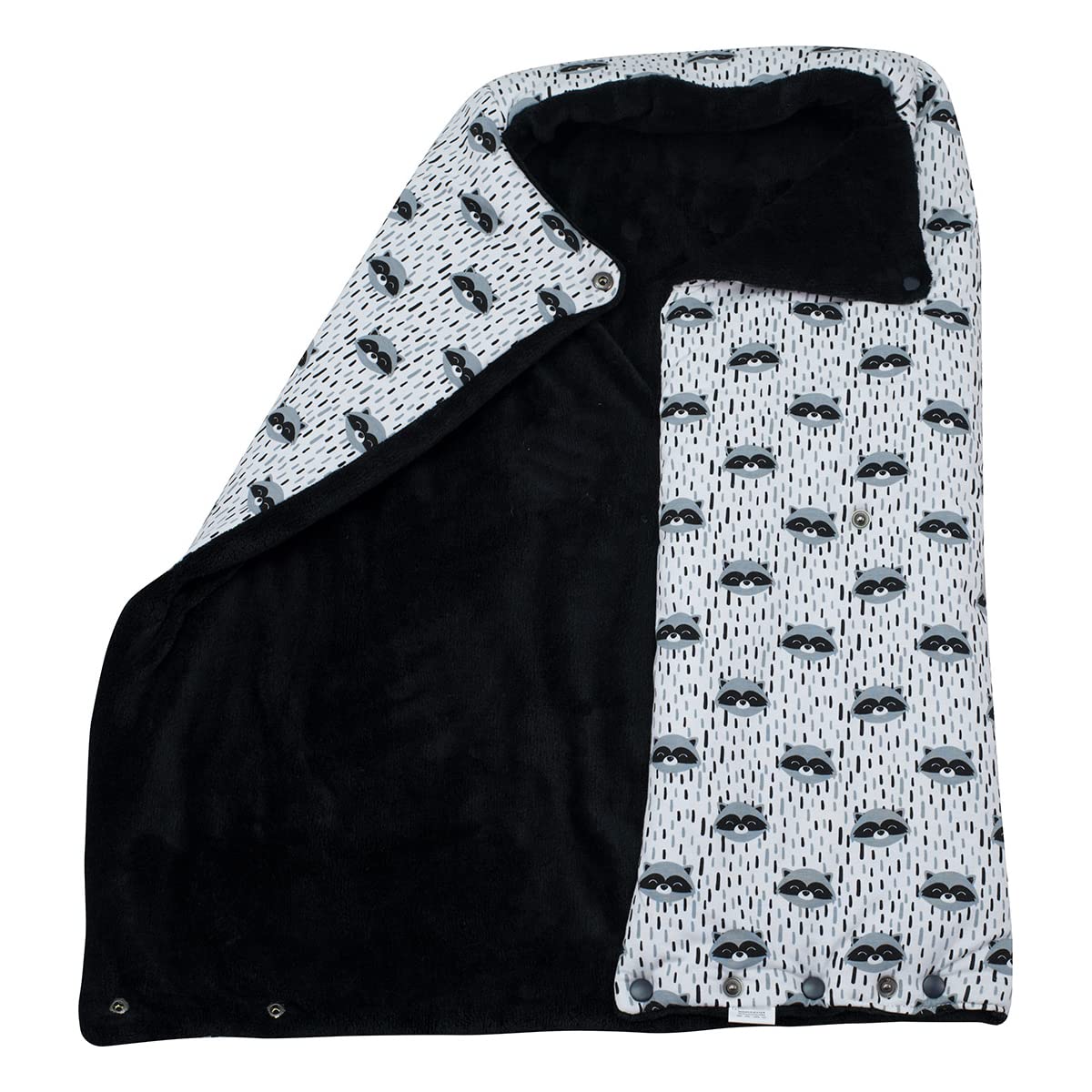 JYOKO KIDS Saco Capazo para Bebé de Polar Teddy Extra Suave – Antialérgico, Protección Óptima contra el Viento y Frío – Ideal para Piel Sensible, Recién Nacidos y Bebés (RACCOON, POLAR)
