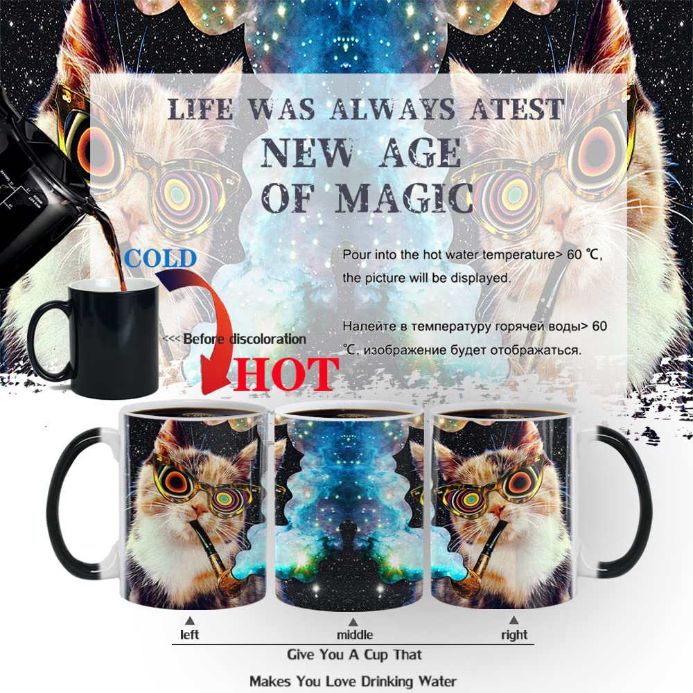 Tazza Magica Maine Coon: La Tazza Che Cambia Colore Con Il Caldo! Regalo Originale Per Compleanno