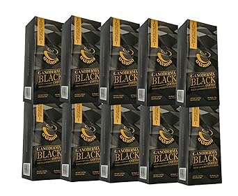 10 Boxes eGano Premium Ganoderma Black Coffee Cafe Noir Instant Coffee With Ganoderma Lucidum Extract 3.5g x 30 Sachets/Box