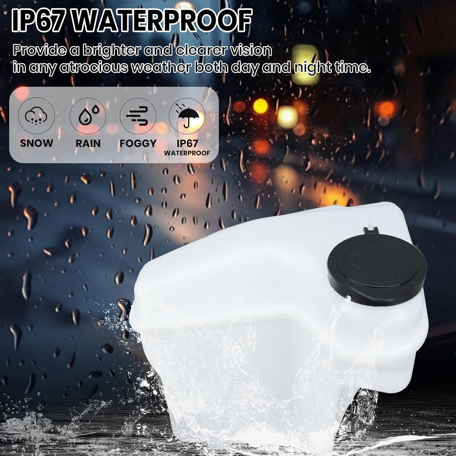 Windshield Washer Reservoir for 1998 1999 2000 2001 2002 Toyota Corolla Chevy Prizm 1.8L Fluid Reservoir Bottle Tank Cap & Pump Replaces 8531502030 TO1288141