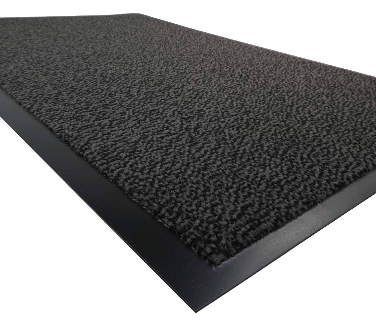 Casatessile - Paillasson Anti-Salissures, Tapis Absorbant, Usage Intérieur et Extérieur, Antidérapant Vinyle et Résistant, Lavable Nevada Paillasson Tapis Essuie-Pieds - Grigio Antracite, 90x150 cm.