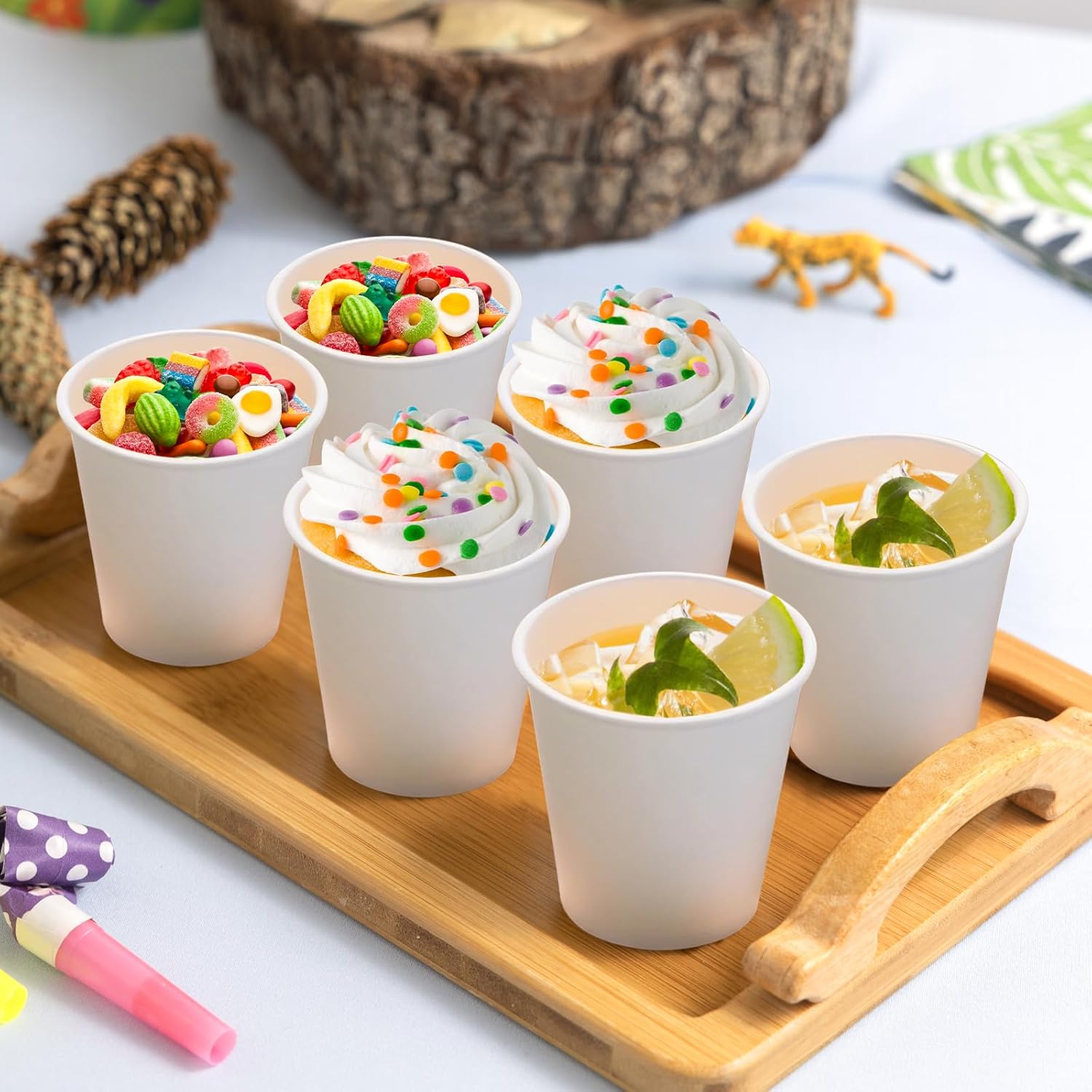 Clawsoff 2000 Count 5 oz Bathroom Cups, 5 oz Disposable Paper Cups, Small Mouthwash Cup, 5 Ounce Mini White Espresso Cups for Party, Travel, Picnic