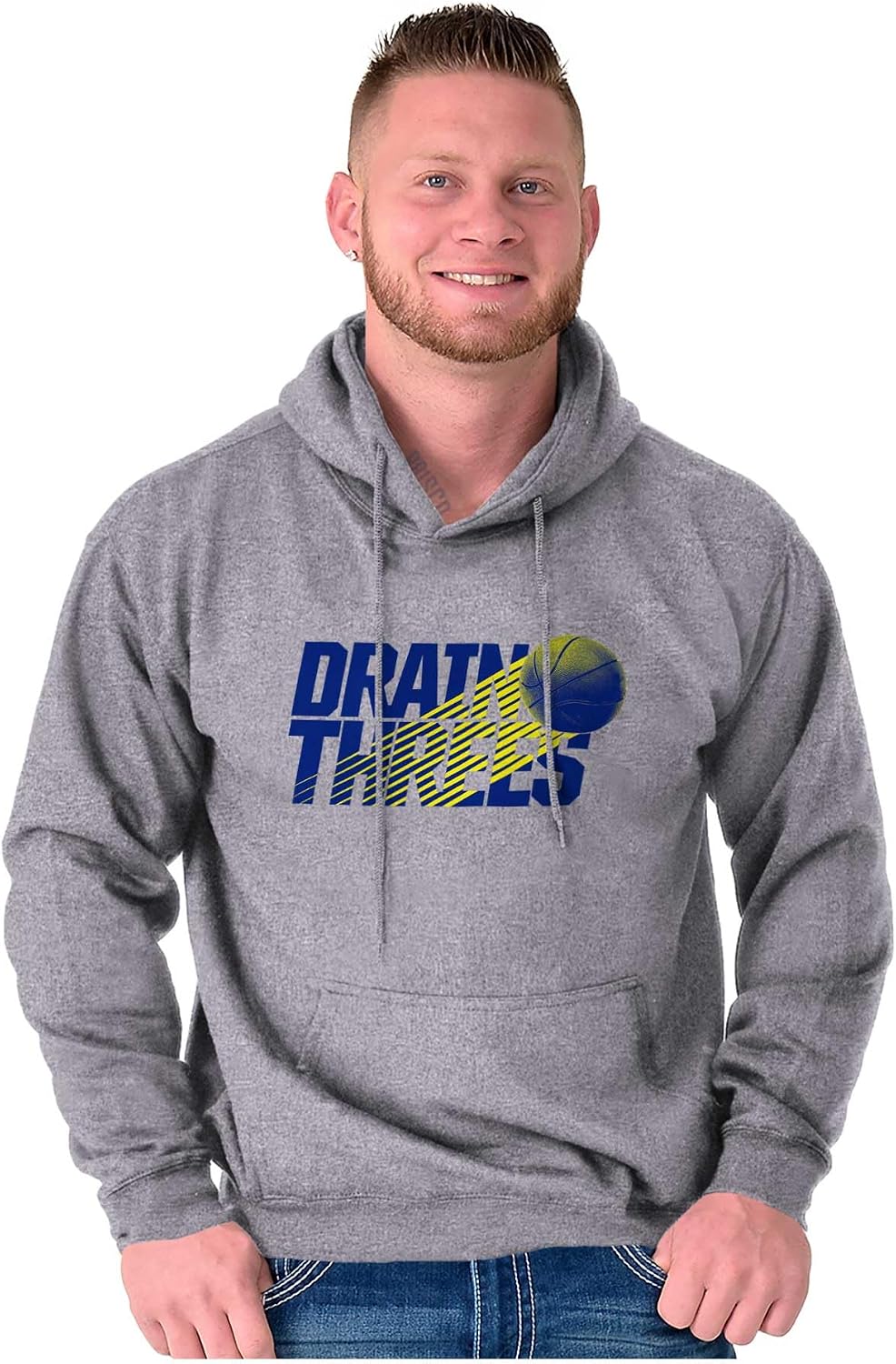 Brisco Brands Basketball Drain Three Pointers Hoodie Hooded Sweatshirt Men