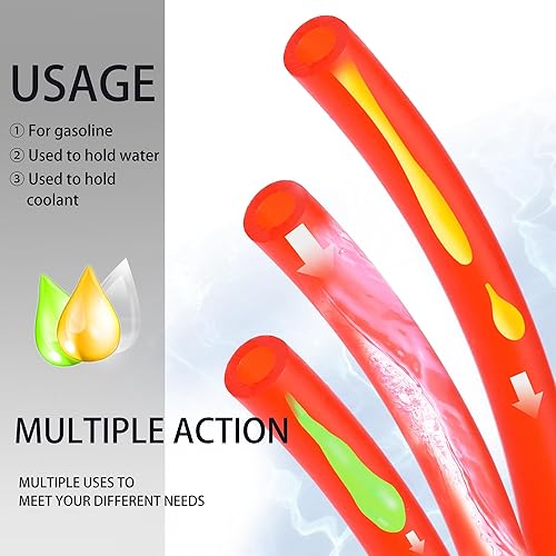 Miniatura 2 de Línea de combustible roja 316 de 10 pies + 2 filtros de combustible + 10 abrazaderas para Honda Predator Mini Bike ATV máquina de corte de nieve