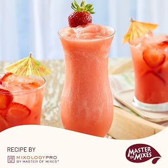 Master of Mixes Strawberry Colada Drink Mix, Ready To Use, 1 Liter Bottle (33.8 Fl Oz), Individually Boxed