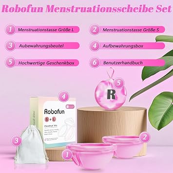 Reusable Menstrual Disc Set of 2 Period Discs (S+L)