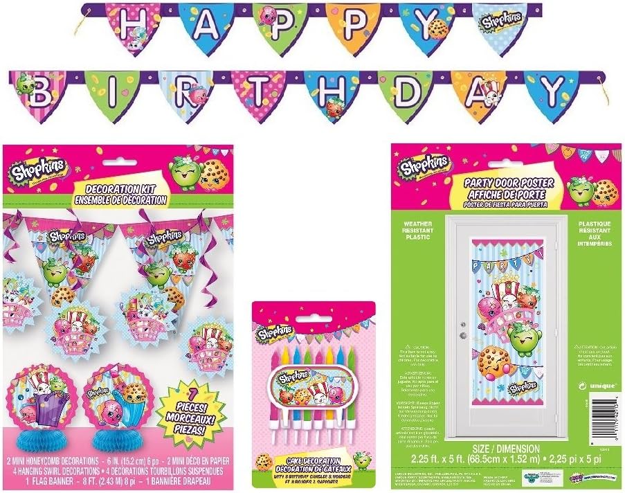 Deluxe Shopkins Party Decor Bundle Banners, Kuwait Ubuy