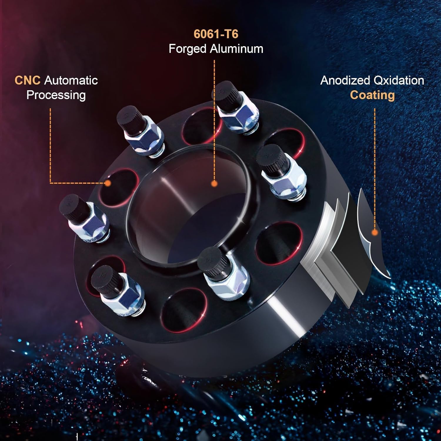 BDELI 1.25" Wheel Spacers for Toyota Tacoma 6-Lug Wheels, 4Pcs 6x5.5 Hubcentric Spacers Compatible with 4Runner, Tundra, FJ Cruiser, Sequoia, 32mm Forged Spacers with 12x1.5 Studs, 106mm Center Bore