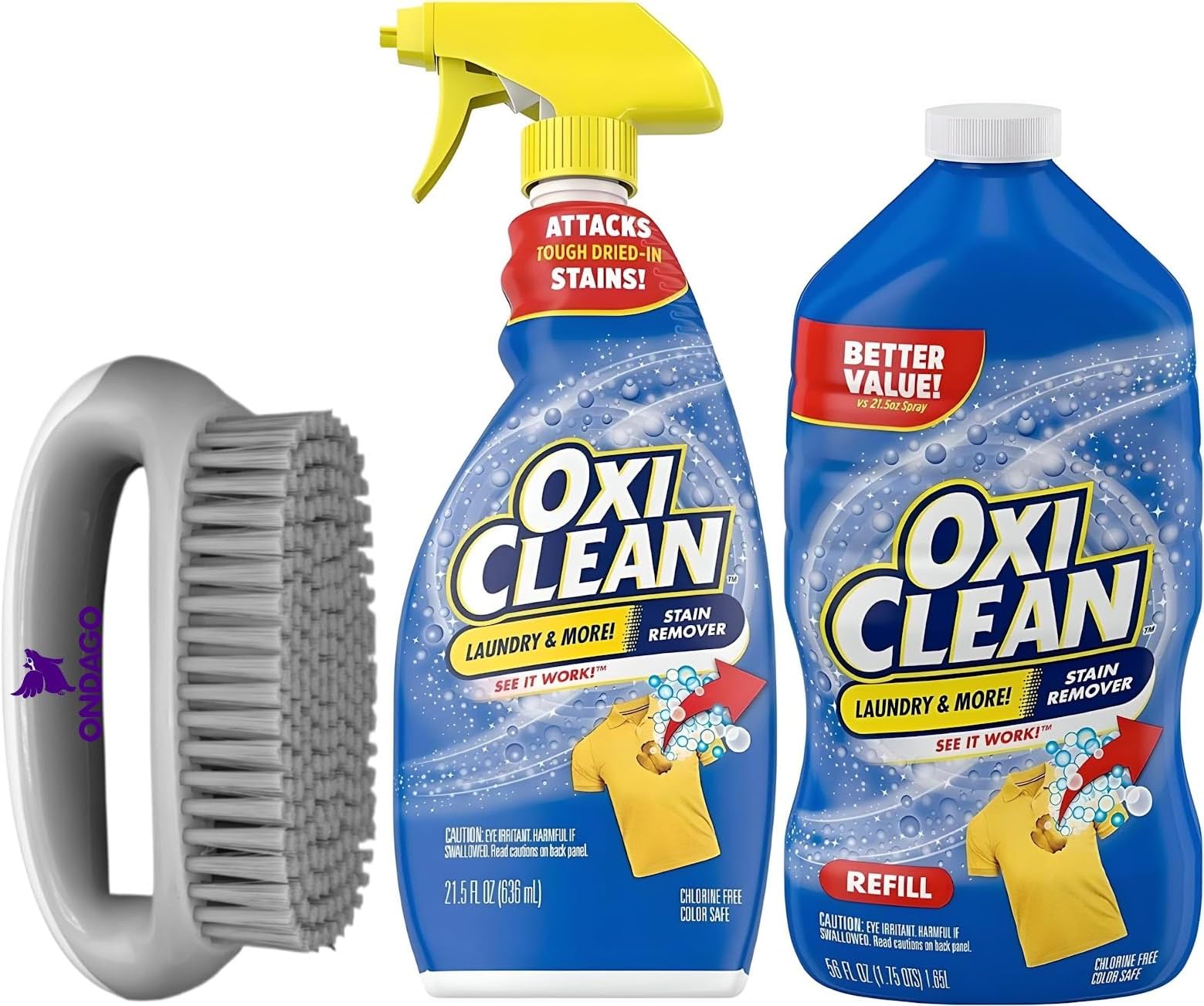 Laundry Stain Removal Spray 21.5 oz & Refill 56 oz Bundle